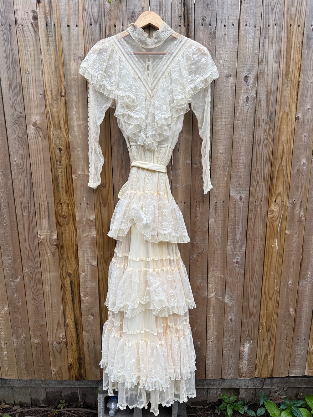 Gunne Sax 70s bridal collection prairie Lace Dress - Picture 1 of 13